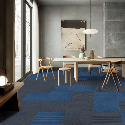 Pile 50x50cm Nylon Carpet Tiles Solution Dyed Polypropylene Hospitality Carpet Tile