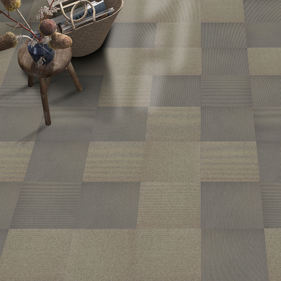 Pile 50x50cm Nylon Carpet Tiles Solution Dyed Polypropylene Hospitality Carpet Tile