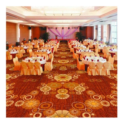 Casino Carpet Red Luxury Wool Carpet With Machine Woven Technology