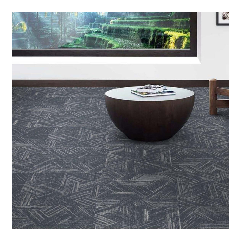 Triangle Pattern Carpet Nylon Printed Carpet Tiles For Business